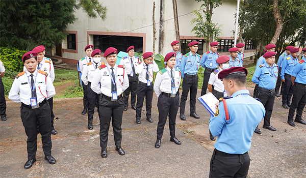 Uniformed Guard on Patrol